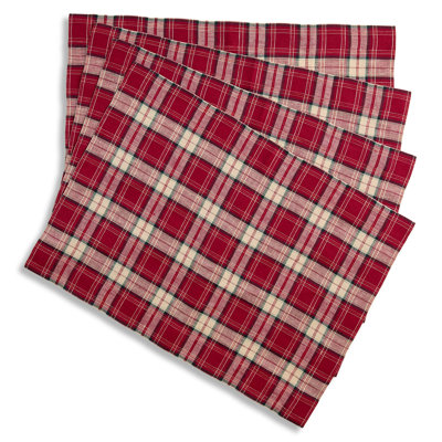 Burgundy Plaid - 100% Pure Line Placemats