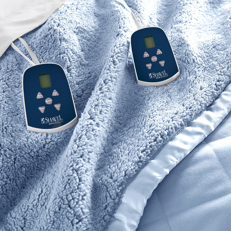Micro Flannel® Reverse to Sherpa Electric Blanket, Wedgewood, King
