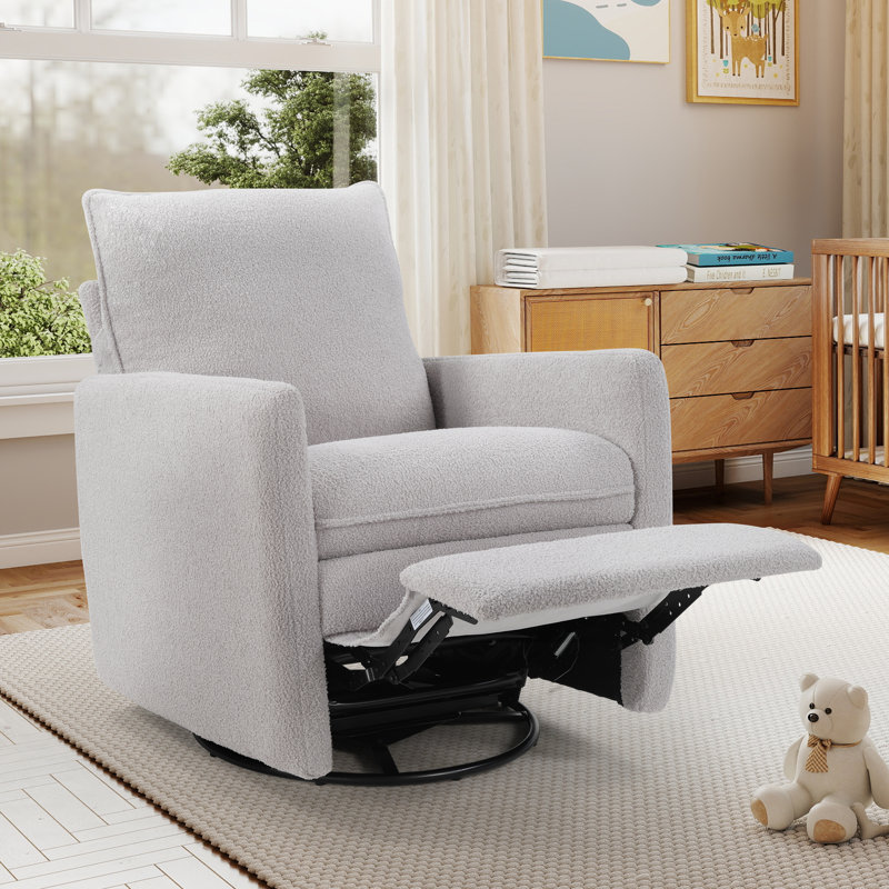 Fauteuil inclinable manuel pivotant de 34,3 po, Gris clair