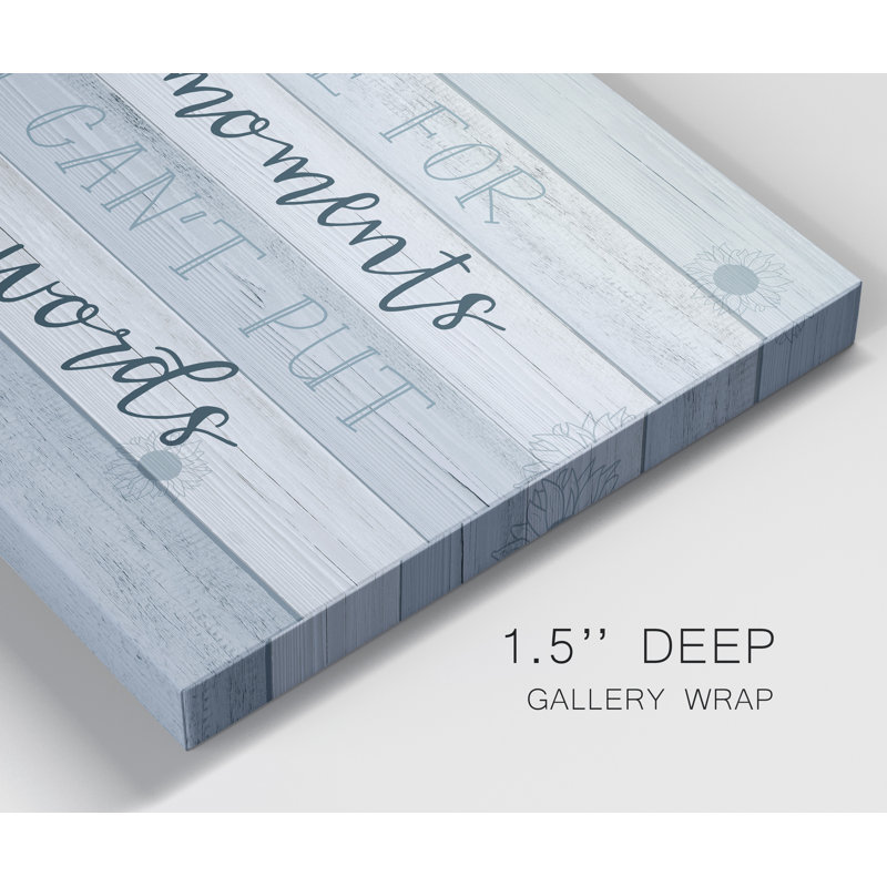 Reproduction d’art textuel sur toile tendue moments into Words, H 20 po x l 16 po x P 1 po
