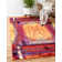 Tapis abstrait rouge / jaune Alford