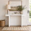 Console de style moderne de 60 pouces avec finition peinte et pieds réglables pour le salon, l'entrée ou le couloir.-1003397107