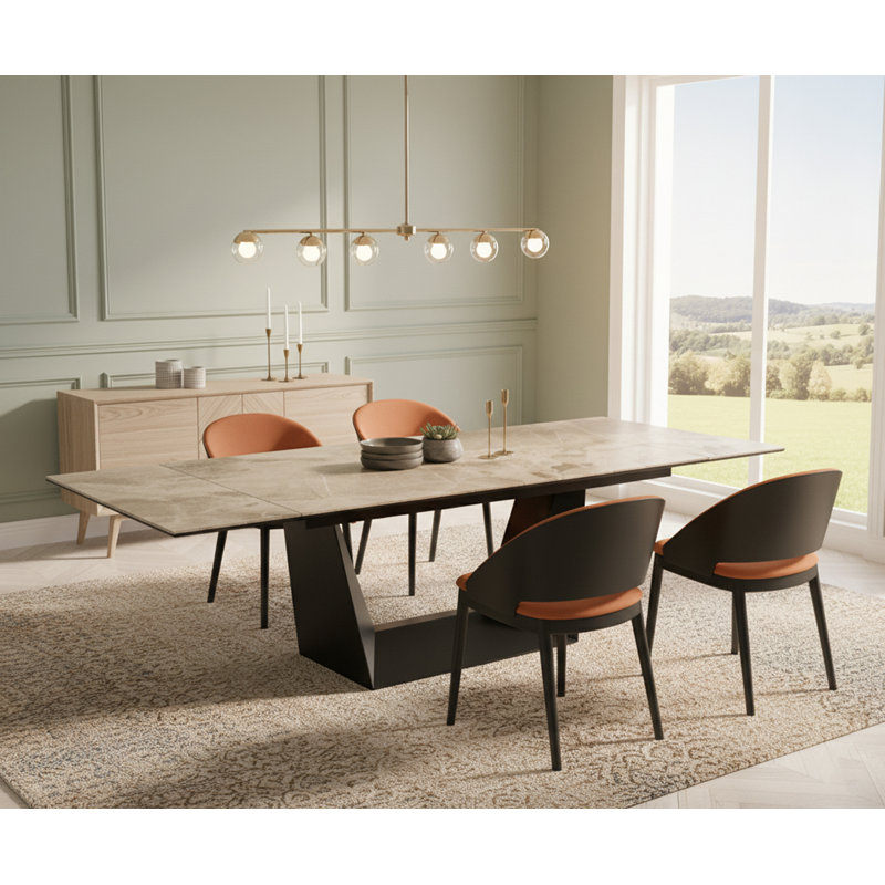 Metal Base Dining Table