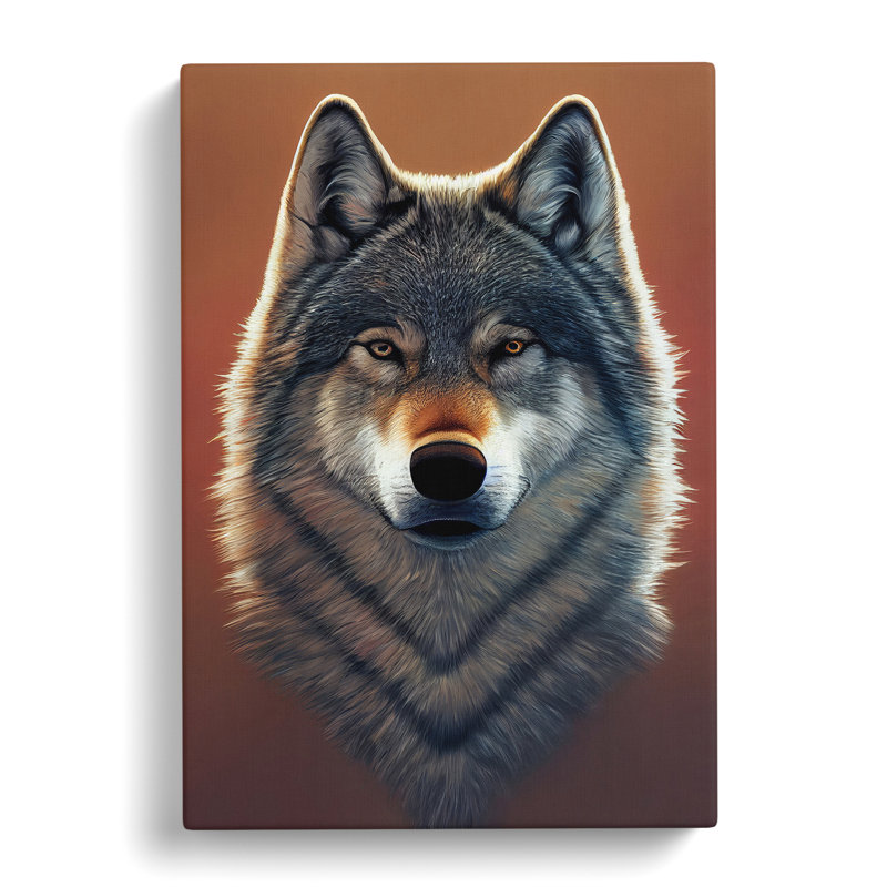 XC1022-5067X Watchful Wolf No.3 - Wrapped Canvas Print, 60cm H x 40cm W x 3cm D