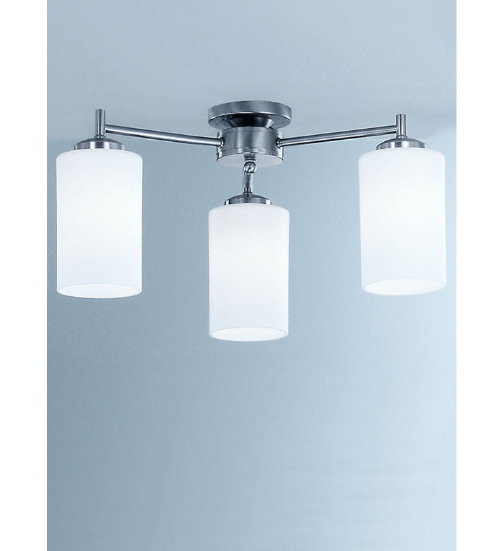 Decima Glass Semi Flush Mount, Bronze, Yes