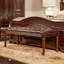 Banc en cuir de cerisier brun American Country Style pour chambre à coucher et salon