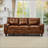 79" Three Seater Sofa,Faux Leather Couch,Cushioned Back-878589853