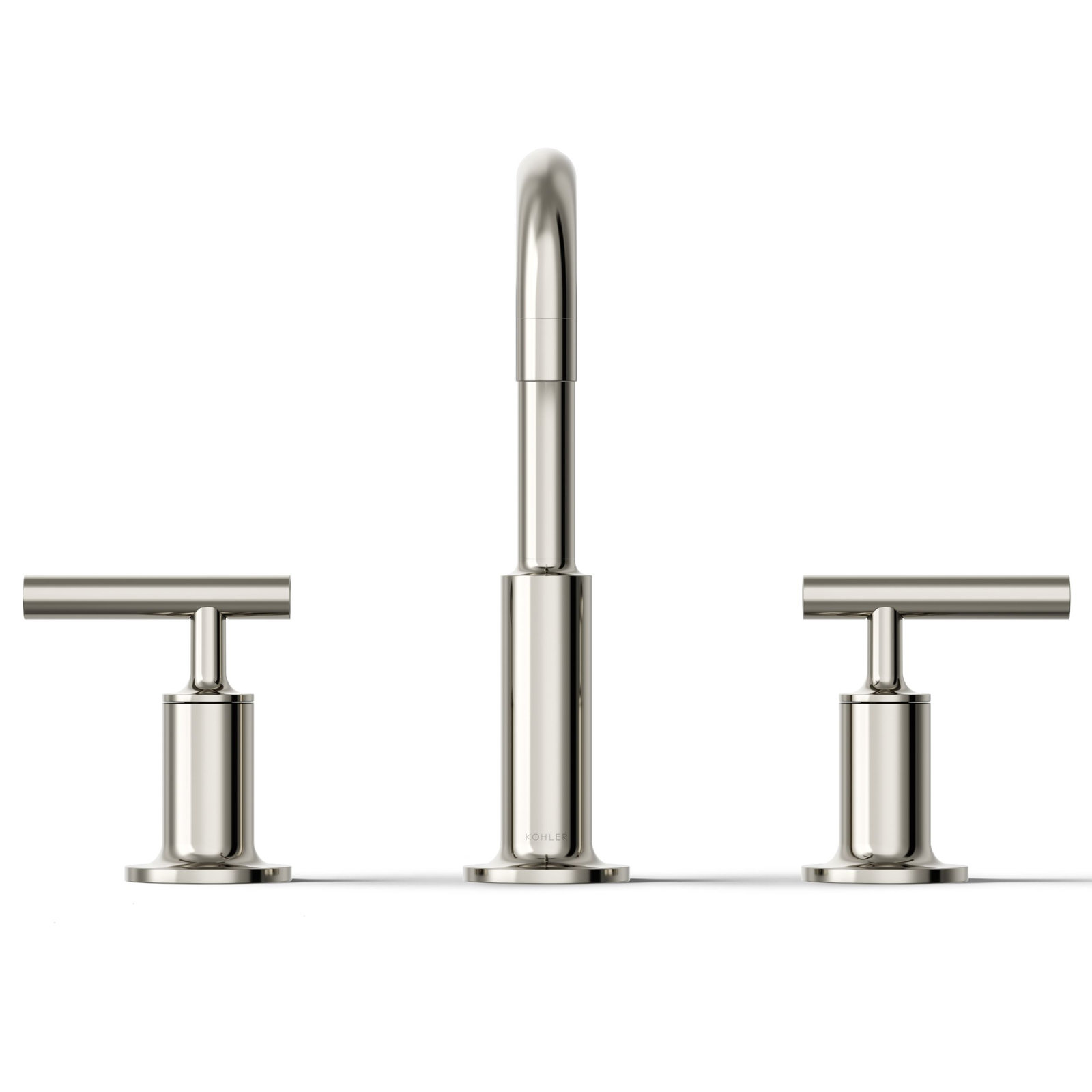 Purist Low-Handle Widespread Bathroom Faucet, Vibrant Polished Nickel