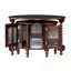 Table basse ronde avec portes en verre