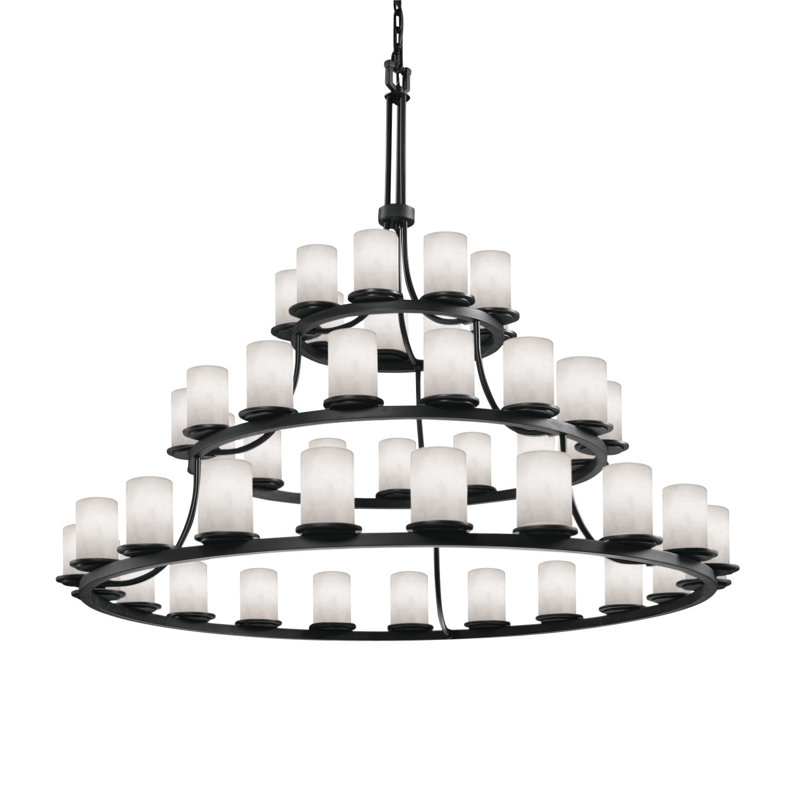 Clouds™ 45 - Light Dimmable Tiered Chandelier, Matte Black