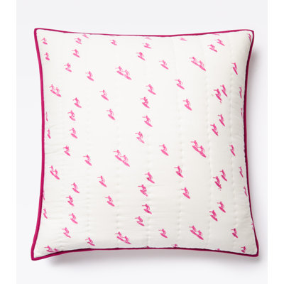 Reversible Block Print Surfer Euro Sham in Orchid