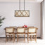Lustre rectangulaire en bois 3 lumières Renken