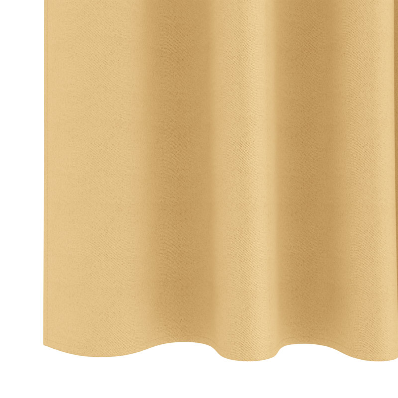Curtains With Curtains 2 Pcs Polyester, Beige, 140cm Width x 245cm Drop