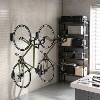 4Pcs Swivel Bike Wall Mount Hooks, 180° Rotatable Bicycle Storage Hanger Rack