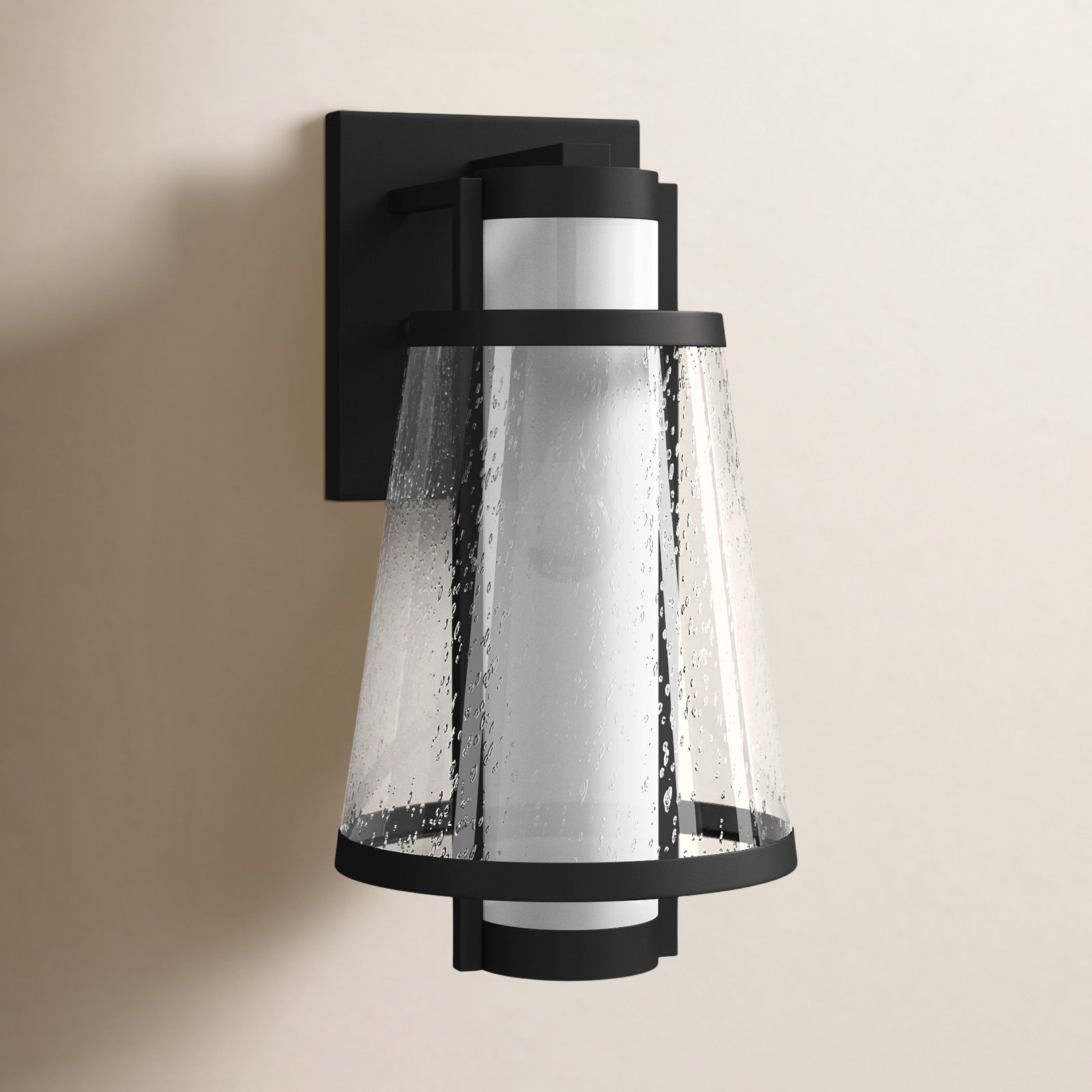 Ortega Outdoor Wall Lantern, 12.75" H x 7.38" W x 7.38" D