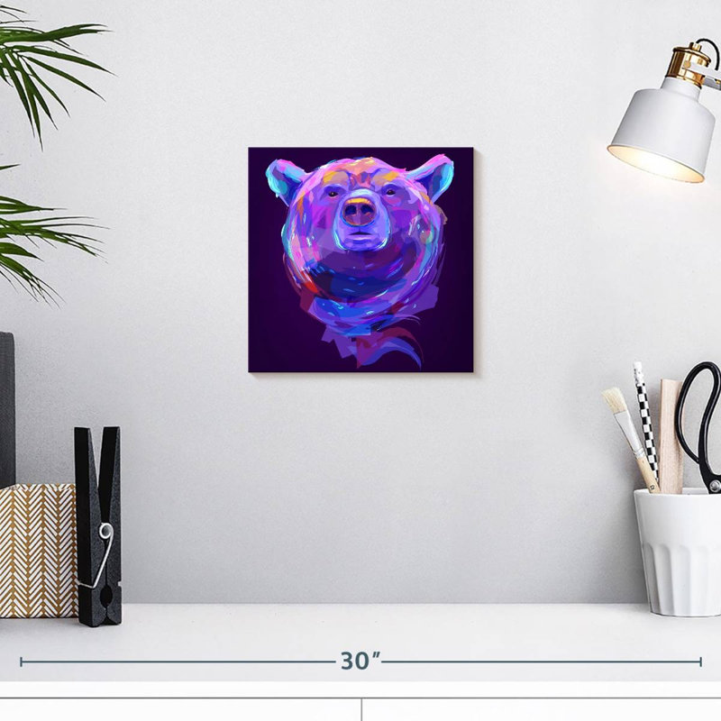 Ours coloré Brampt, H 10 po x l 10 po