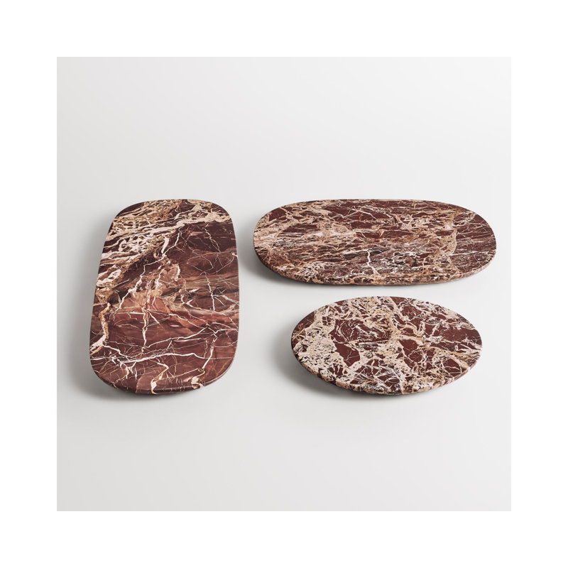 Delicious Marble Decorative Tray, 1" H x 16" W x 13" D, Cherry Marble