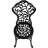 Moravia Floral 3-Piece Cast Aluminum Outdoor Bistro Set with 2 Chairs and Table-999031748