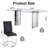 Modern Glass Dining Table Set, 63" Tempered Glass Top With PU Leather Upholstered Cantilever Chairs And Backrest Pull Ring-118348453-118348452-118348457