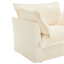 Salon Corduroy 4 - Siège profond, confortable, coussin rembourré, housse amovible, housse crème 4