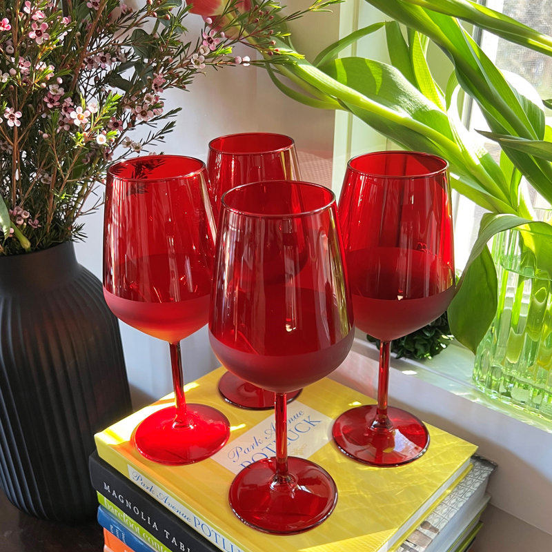 Dipped Wine Glasses, Black