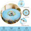 Couvre-table de Pâques tissé à motif floral de Pâques pour la fête à la maison, décoration de salle à manger des fêtes, linge de table lavable réutilisable, lapin blanc et œufs colorés-532688135