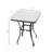 27" Square Garden Table With Tempered Glass - Metal Base For Outdoor Spaces Black Hue Robust And Patio Style
