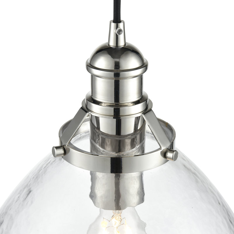 Luminaire suspendu 1 lumière Aloni, Nickel poli