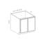 Armoire de cuisine à porte pleine grandeur L 24 po x H 34,5 po x P 24 po prête à assembler-134044340