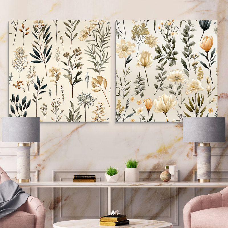 Wincanton - Ensemble de 2 plantes murales en acrylique, H 36 po x l 73 po