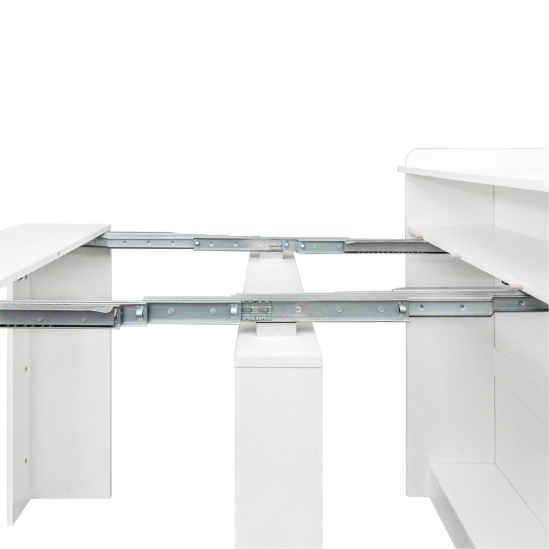 Table de salle à manger extensible Modern, Blanc