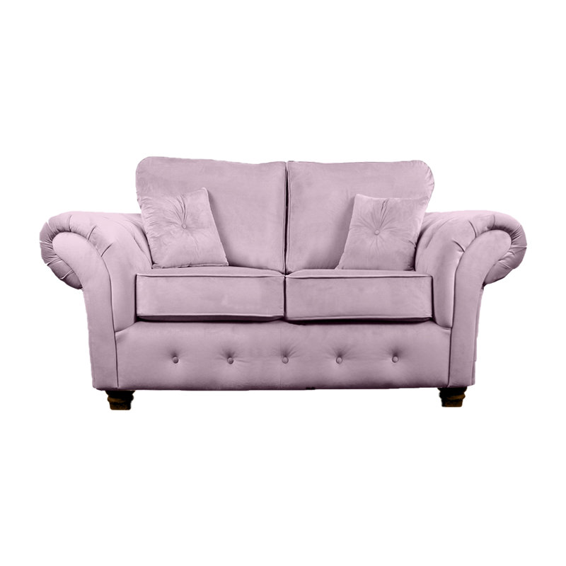 Lila 2 Seater Velvet Sofa, Dusky Pink