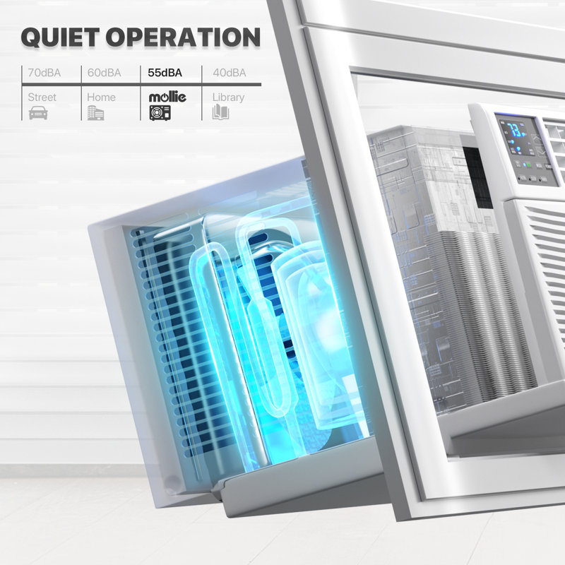 Mollie 12,000 BTU White Smart Window Air Conditioner with Remote