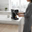 Machine à espresso verticale 20Bar Slim avec mousseur à lait professionnel, chauffe-tasses et réservoir amovible de 43 oz | Acier inoxydable noir | Idée de cadeau