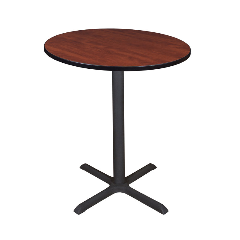 Cain Square X-Base Cafe Table, Cherry, 42" H x 30" W x 30" D