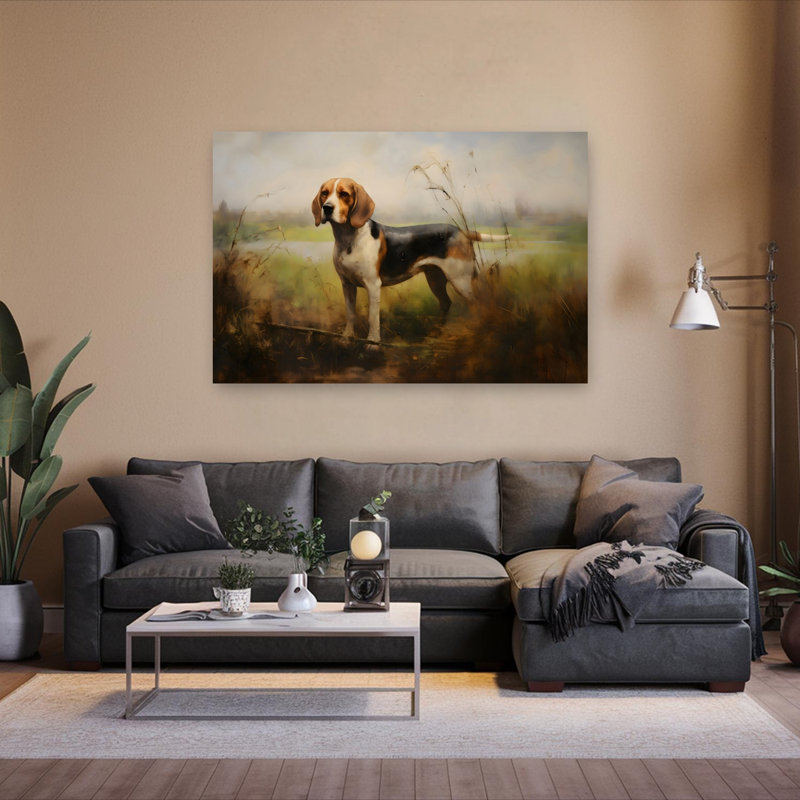 «On the Hunt», reproduction d'art contemporain abstrait 1, 40" H x 60" W