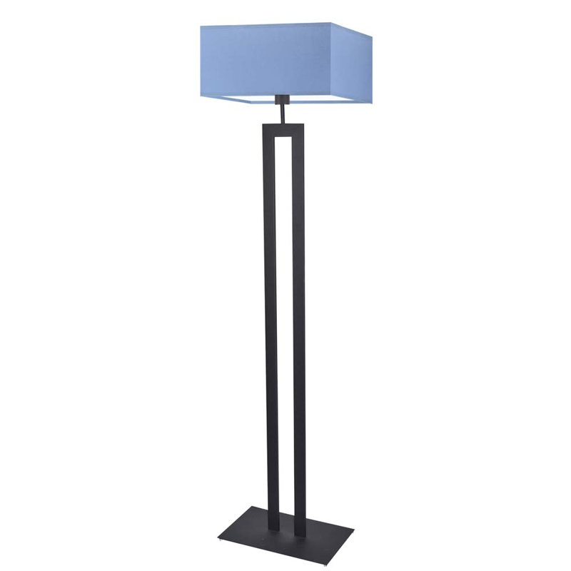 Arsh 161cm Traditional Floor Lamp, Black, Blue