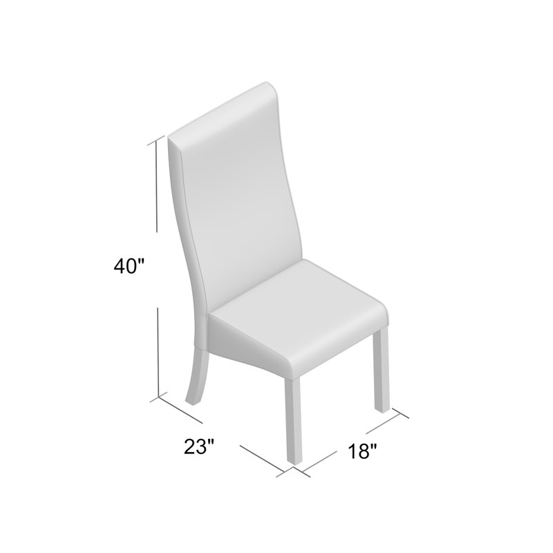 Olivier Upholstered Parsons Chair, White
