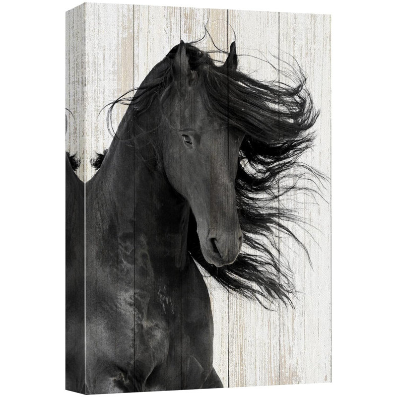 Courir, chevaux, rétro, effet de bois, panneau, cheveu, cheval, animaux, art numérique, décor de ferme, faune rustique