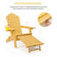 Chaise Adirondack pliante en plastique avec repose-pieds-70169696