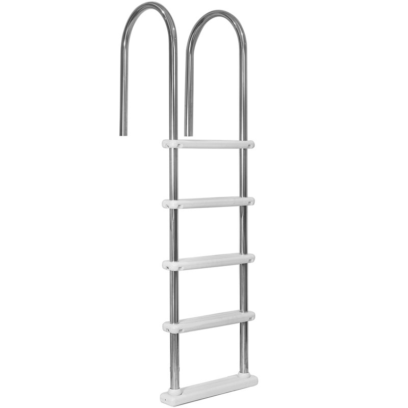 5 Step Swimming Pool Ladder Rail Stainless Steel Steps, In-ground Swimming Pool Step