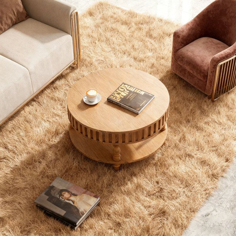 Table basse Farmhouse, Bois naturel