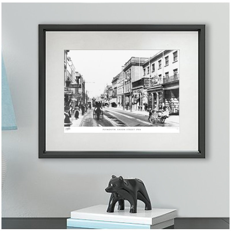 Plymouth, Union Street 1904 by Francis Frith - Single Picture Frame Print, 45cm H x 60cm W x 2.3cm D