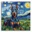 «Doberman Pinscher Starry Night» par Rich Monet, art mural en verre acrylique, 24 po x 24 po-1688061365