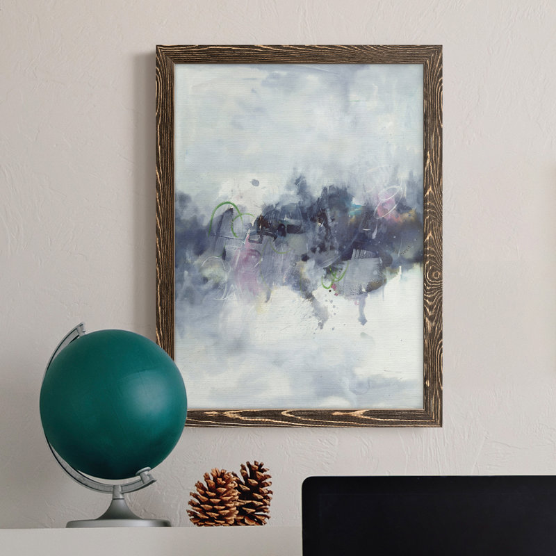 Oiseaux I, toile encadrée de qualité supérieure - prête à être accrochée, H 17 po x l 20 po, Cadre noyer