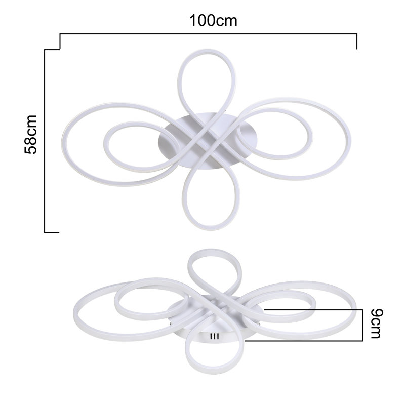 Brithny Silicone LED Flush Mount, White