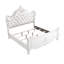 Lit de style moderne en bois blanc perle-128514789