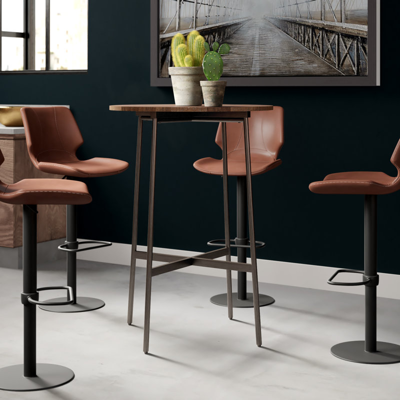 Leone Wood Top Bar Table