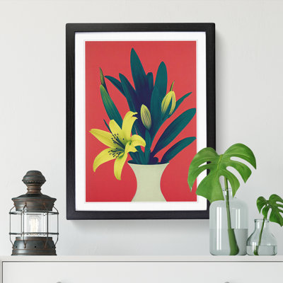 Lily Flower Vase - Picture Frame Print