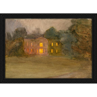 A Great House Lit at Night